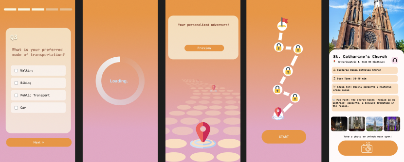 Figma prototype screens